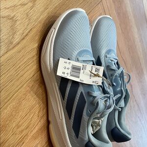 Adidas Women's Blue and White Sneakers